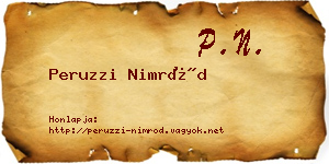 Peruzzi Nimród névjegykártya